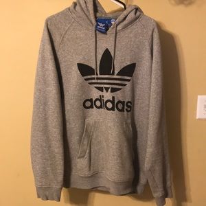 Gray Adidas Trefoil Hoodie